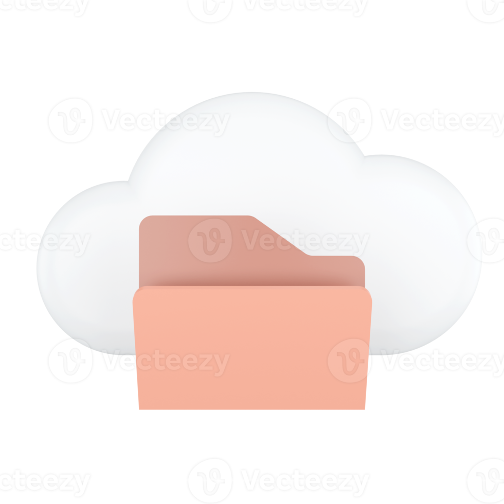 Folder. Cloud Computing Concept. 3D rendering. png