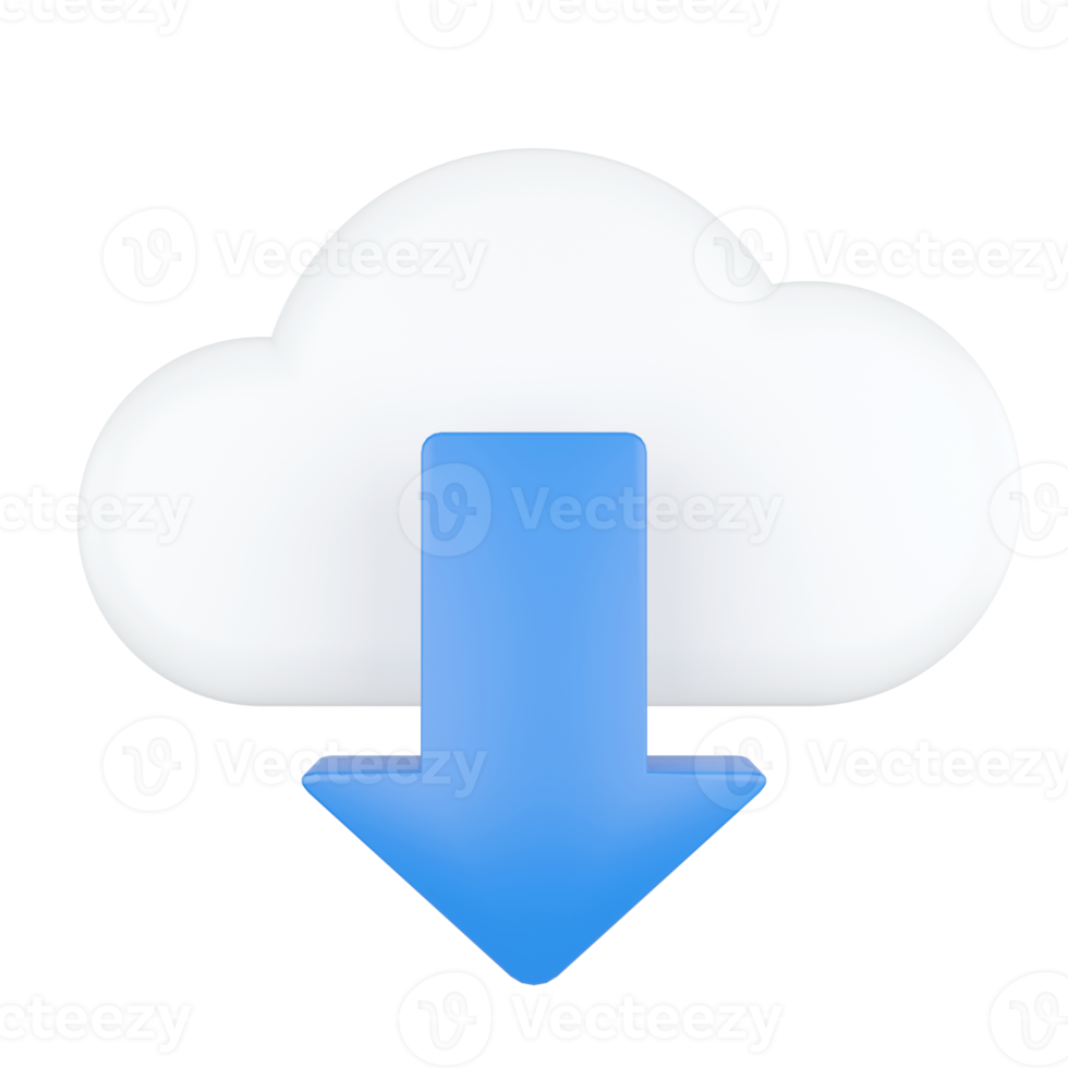 descargar. nube informática concepto. 3d representación. png