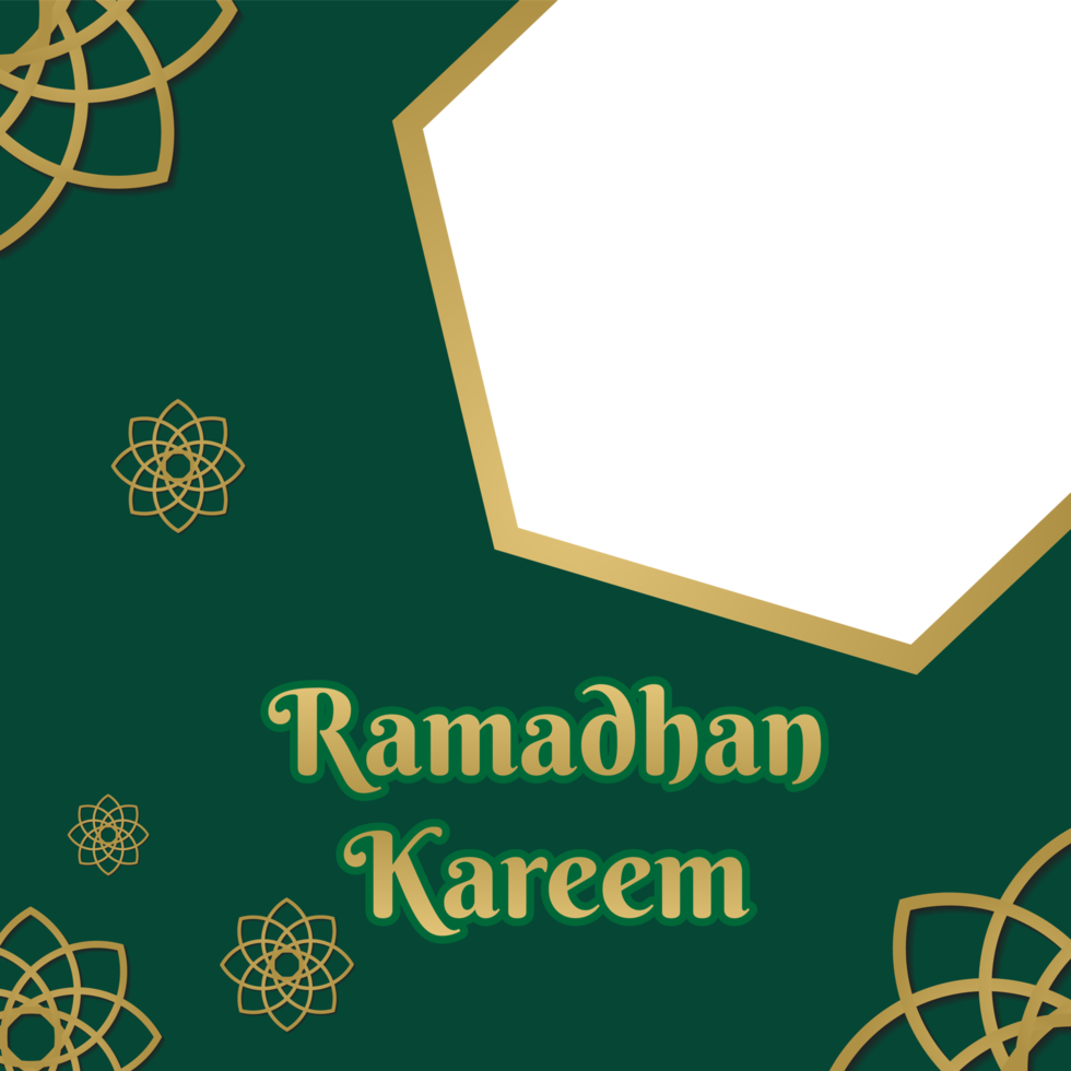 Ramadhan Kareem, With Green Background png