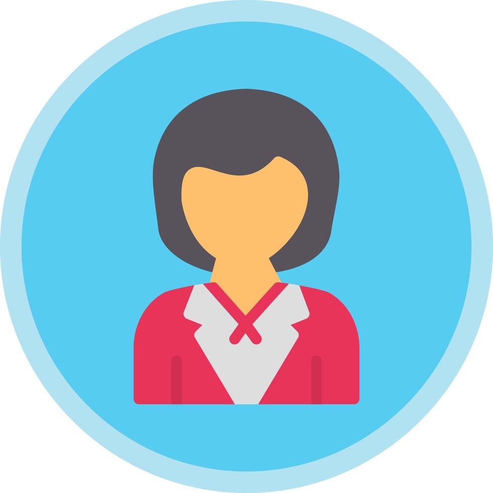 Airhostess Vector Icon Design