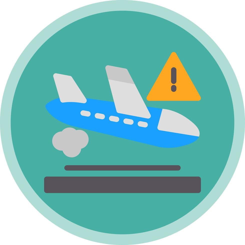 Airplane Accident Vector Icon Design