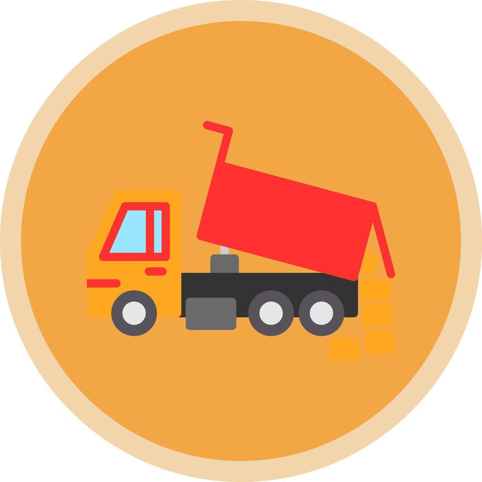 Dumper Truck Vector Icon Design