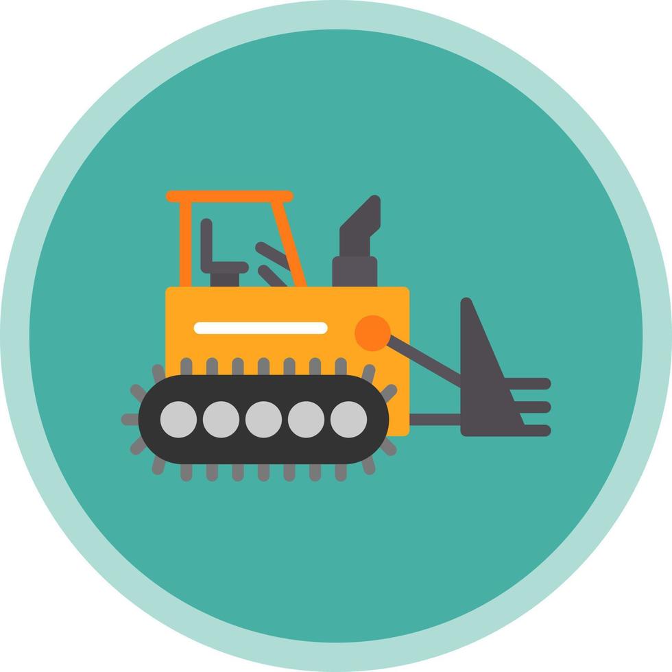 Bulldozer Vector Icon Design