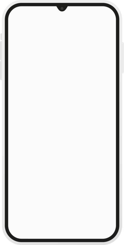 Smartphone Interface, Mobile Phone Front View, Empty Screen, Smartphone Mockup png