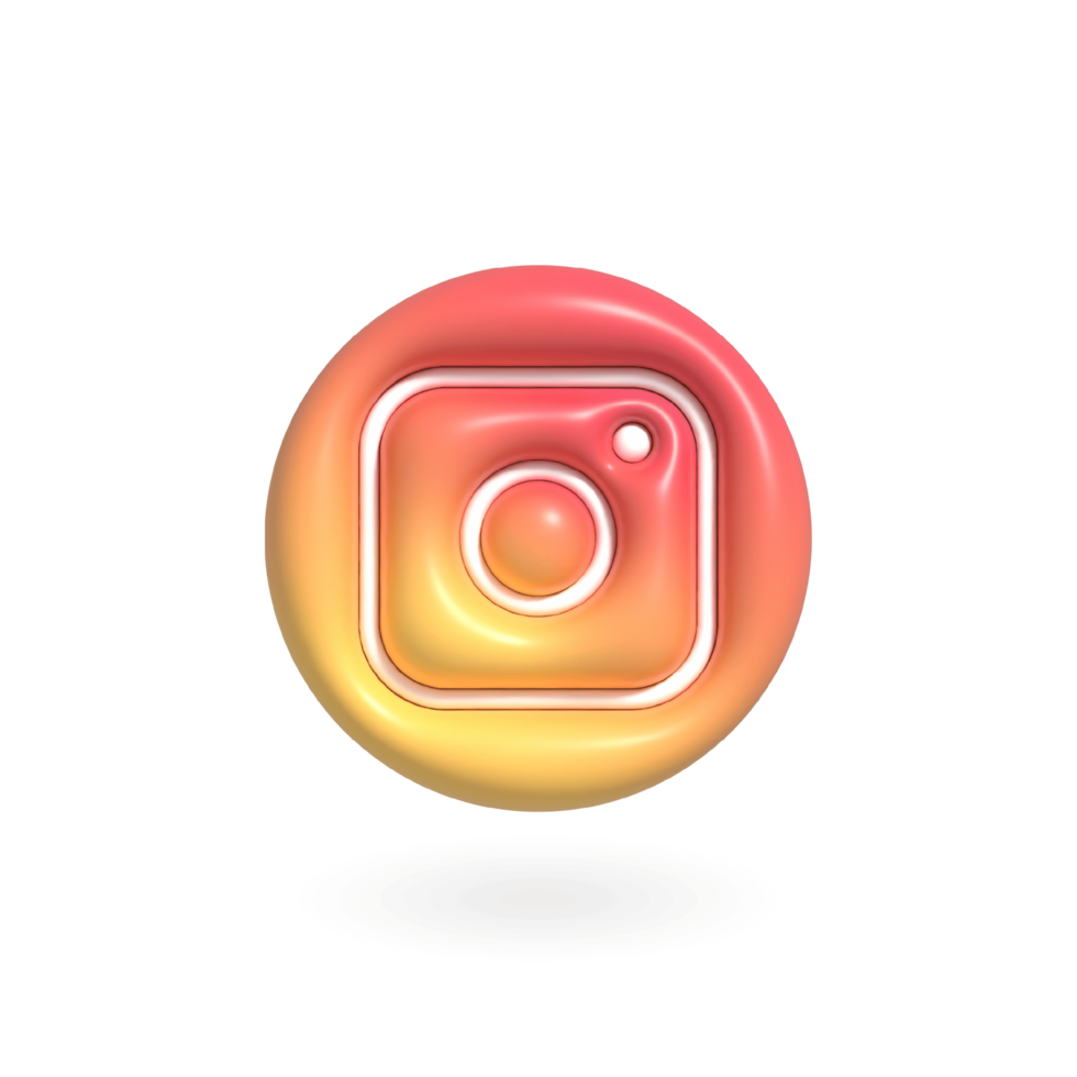 3d Renderização Instagram logotipo ícone png
