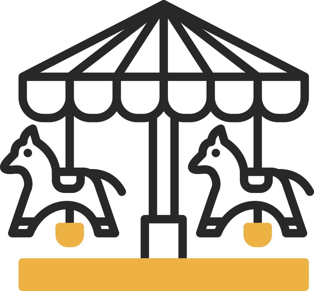 Merry Go Round Vector Icon Design