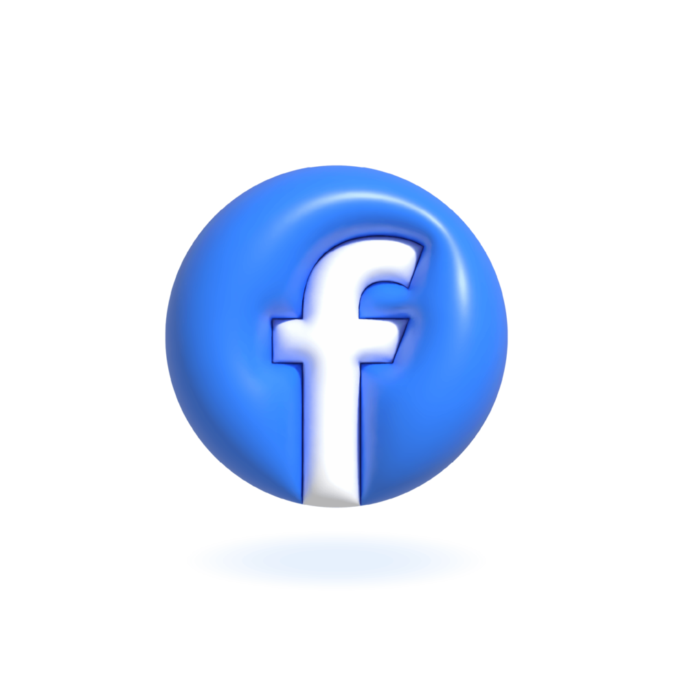 3d renderen facebook logo icoon png