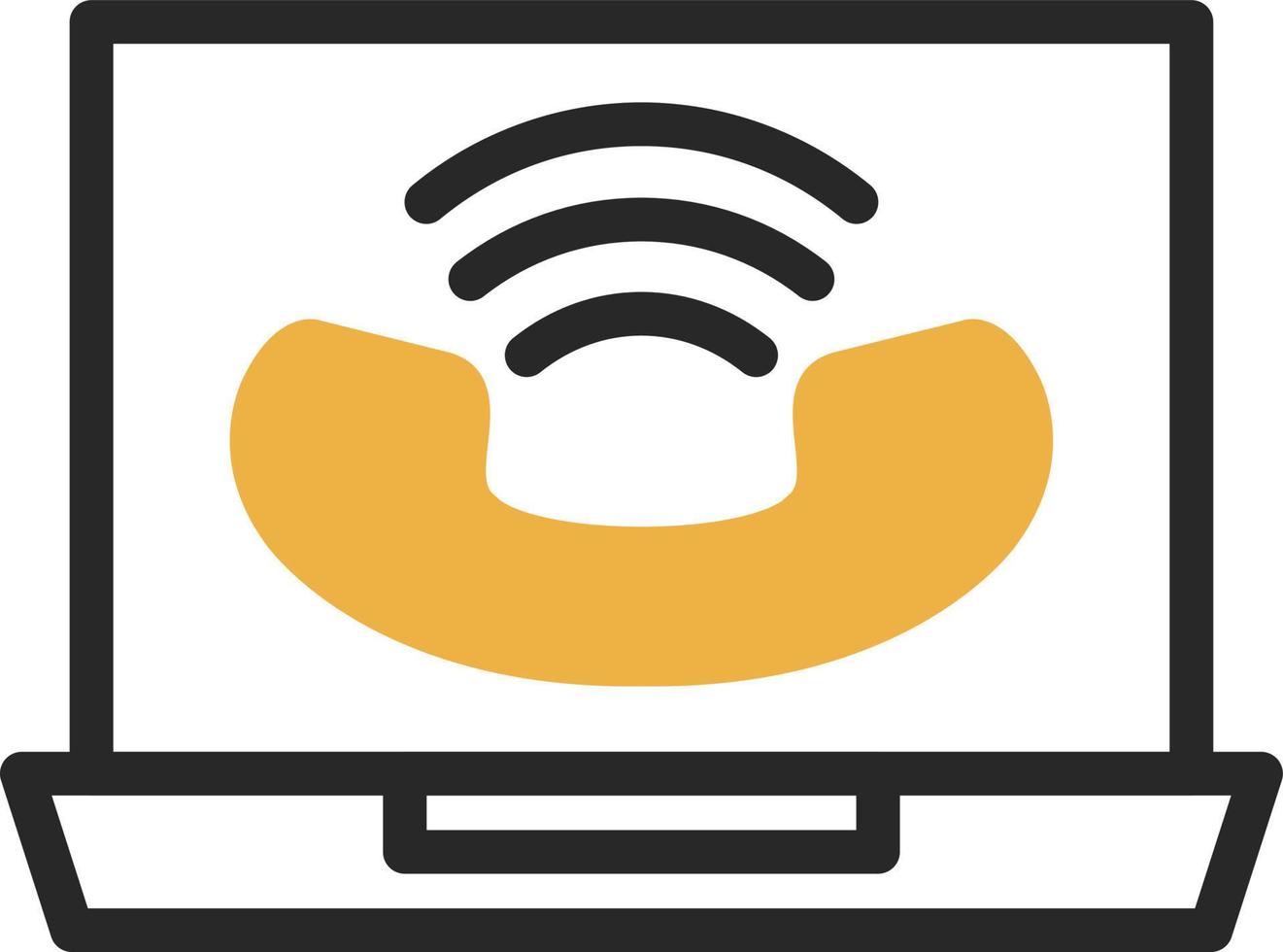 Online Call Vector Icon Design