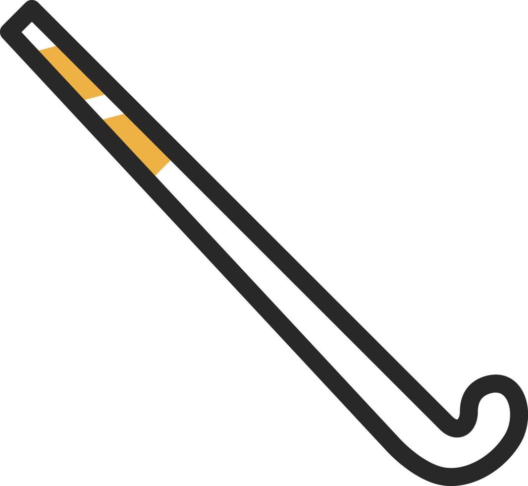 diseño de icono de vector de palo de hockey