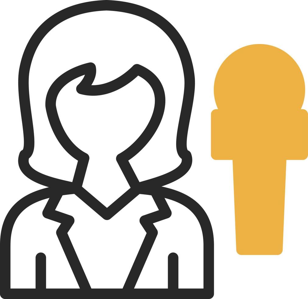 Reporter Vector Icon Design