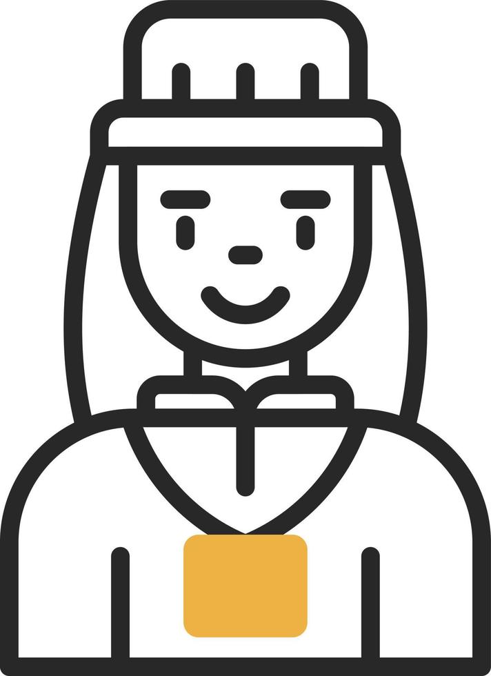 Tour Guide Woman Vector Icon Design