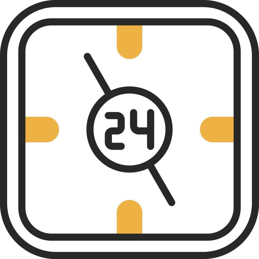 Diseño de icono de vector de 24 horas