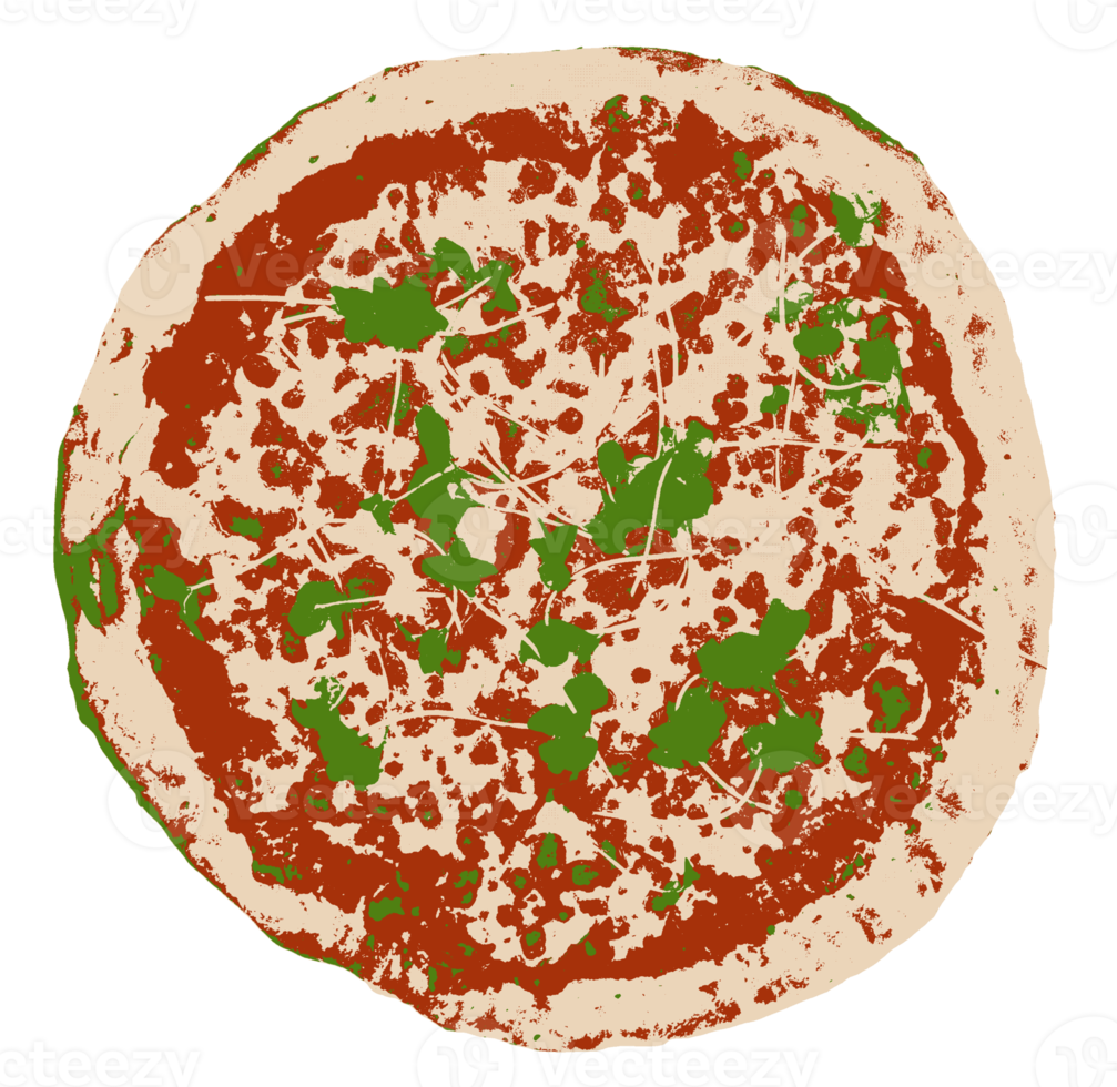 Pizza margherita illustration transparent png