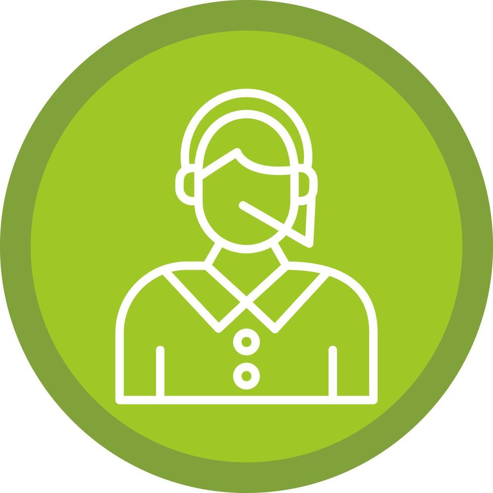 Call Center Agent Vector Icon Design