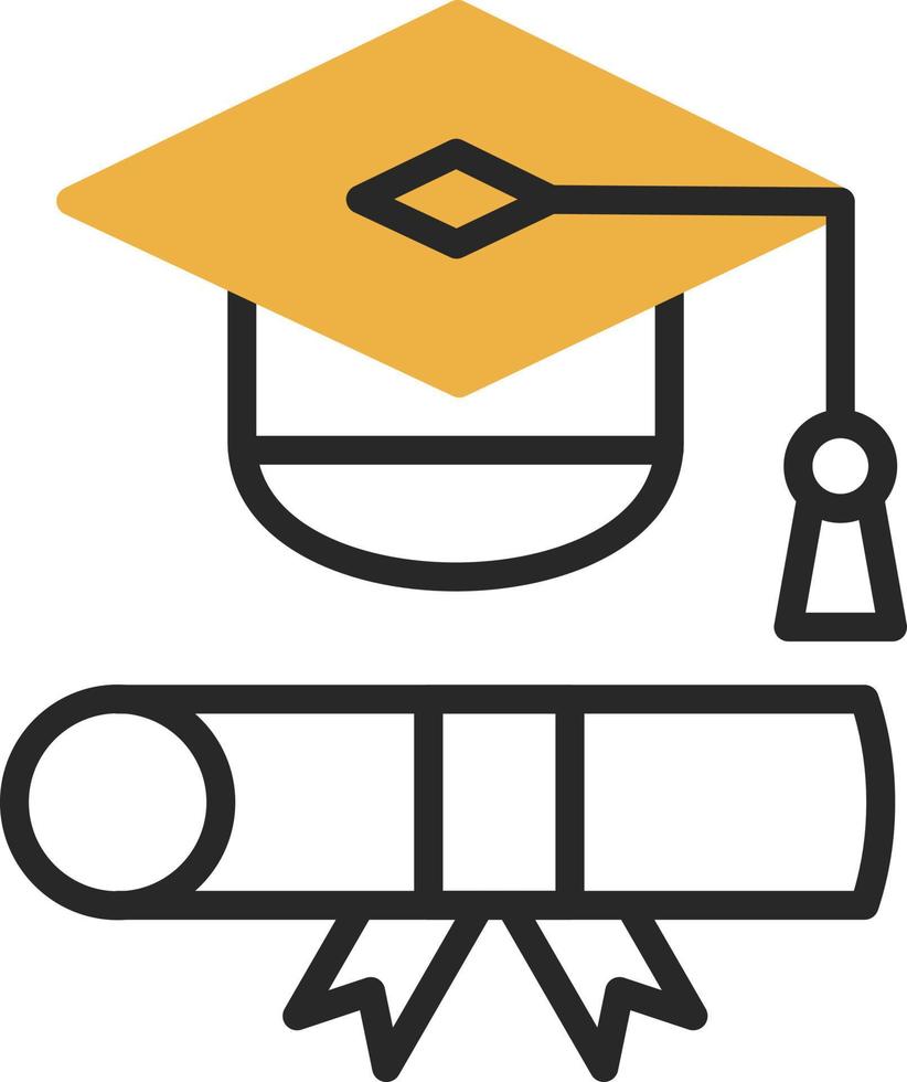 diseño de icono de vector de toga de graduación