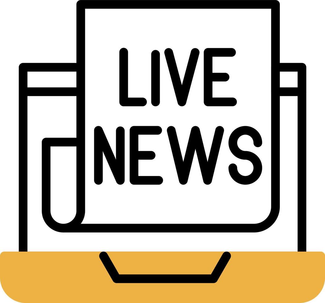 Live News Vector Icon Design