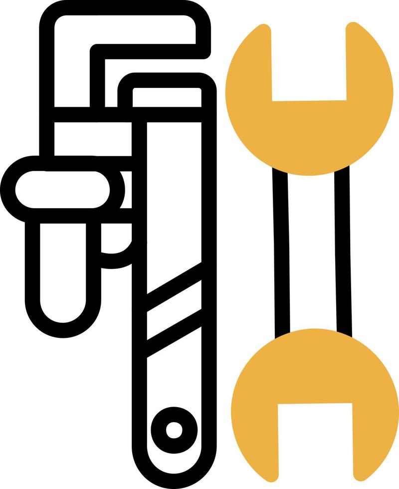 Pipe Wrench Vector Icon Design