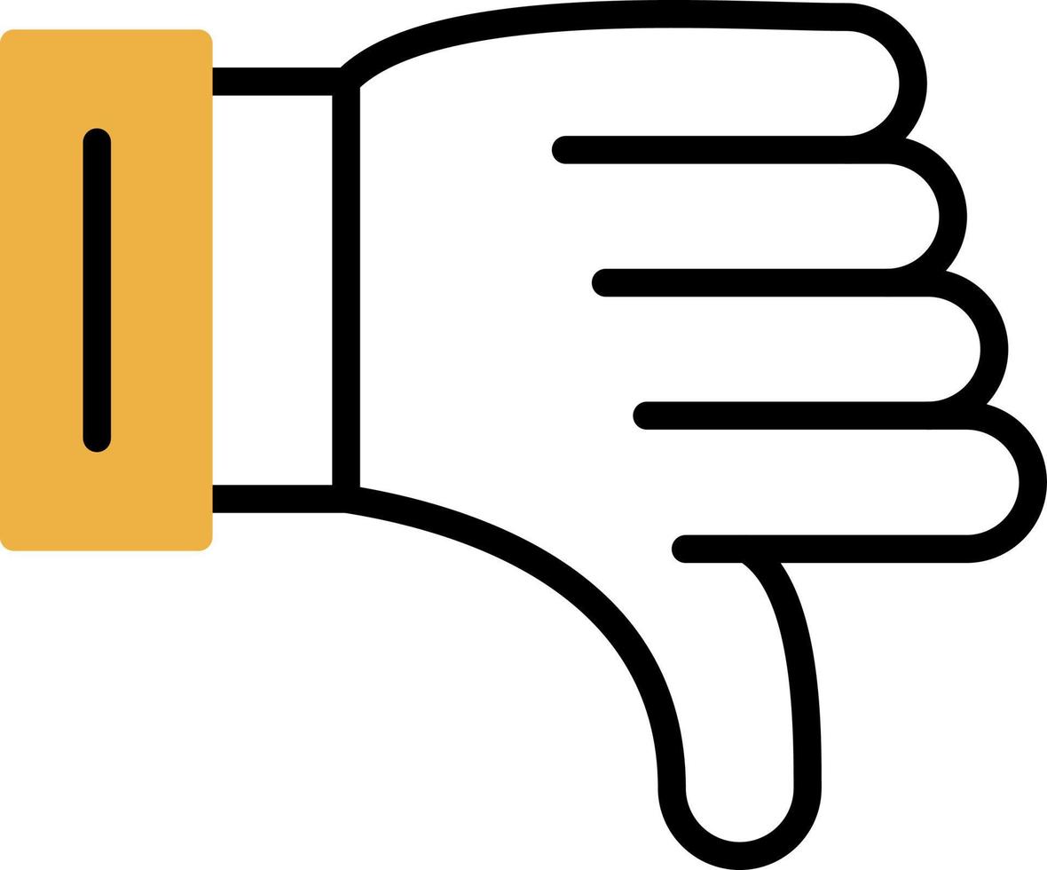 Thumbs Down Vector Icon Design
