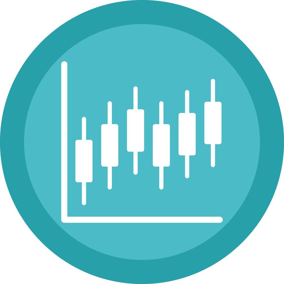 Candlestick Chart Vector Icon Design