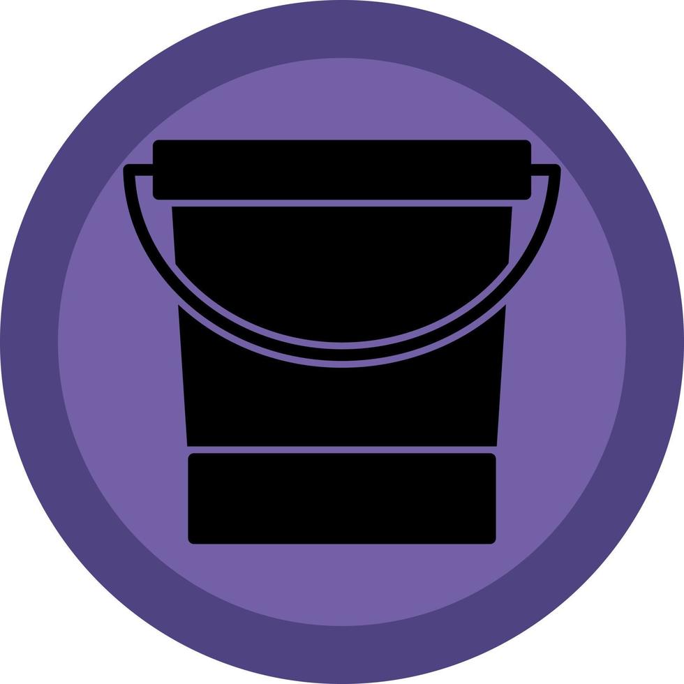 Water Bucket Vector Icon Design