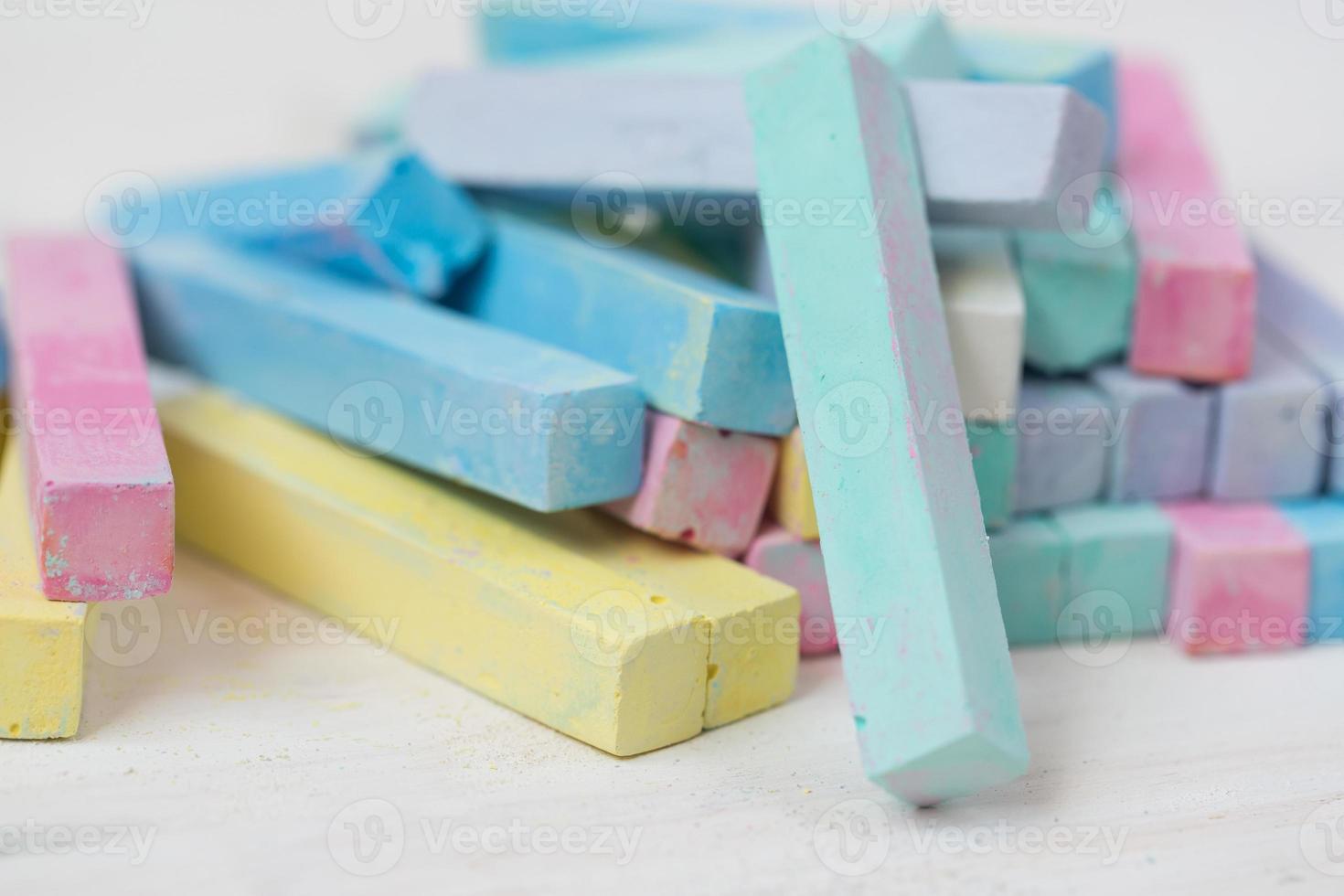 Colorful chalk pastels - education, arts,creative, back to school photo