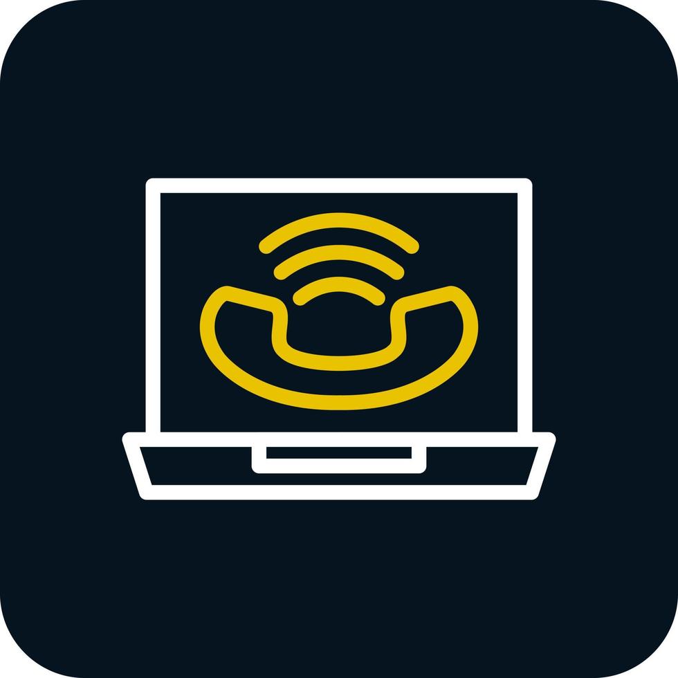 Online Call Vector Icon Design