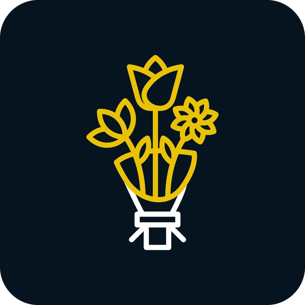 diseño de icono de vector de ramo de flores