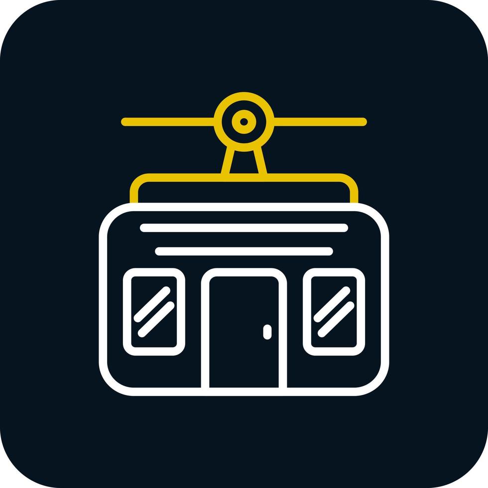 Cable Car Vector Icon Design