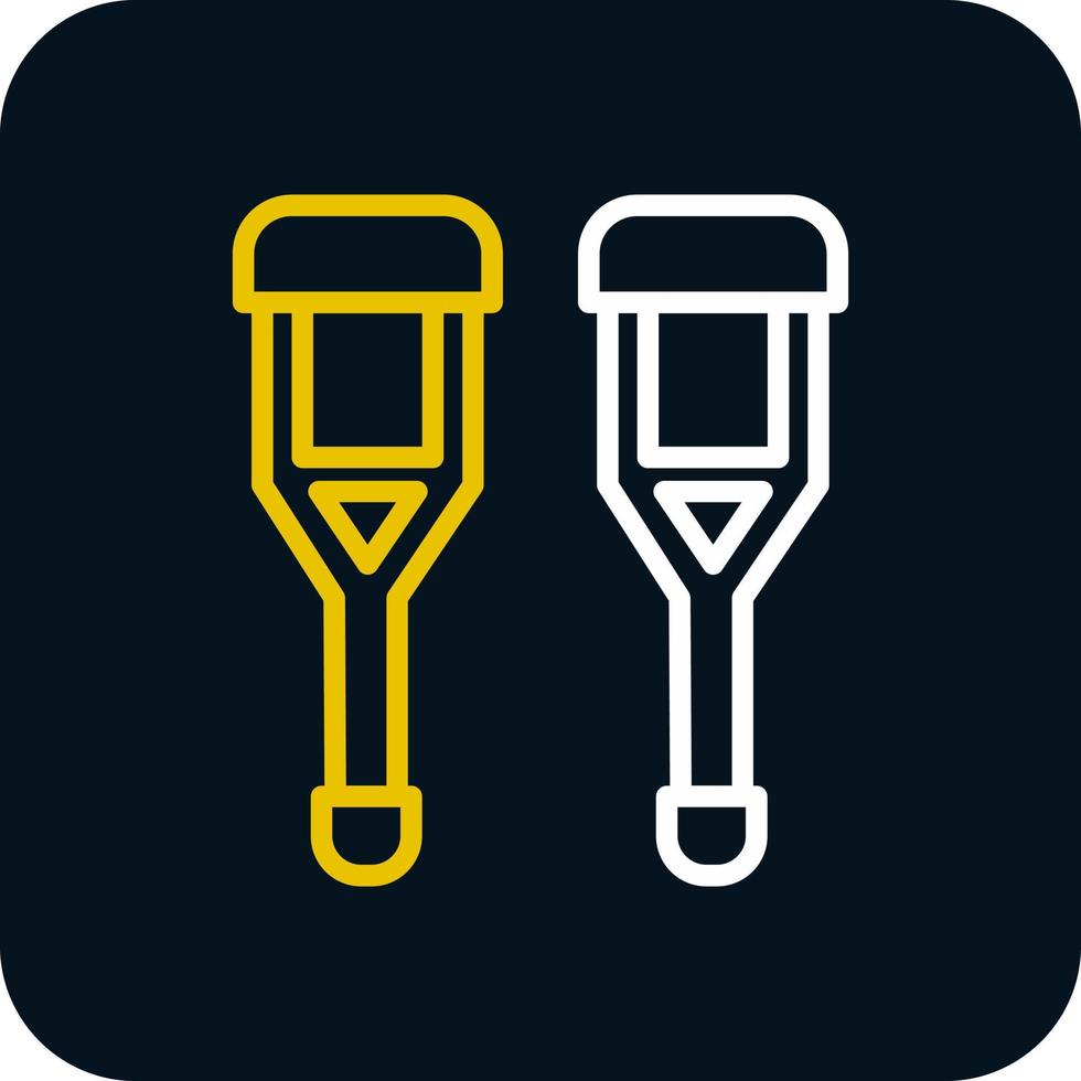 Crutch Vector Icon Design