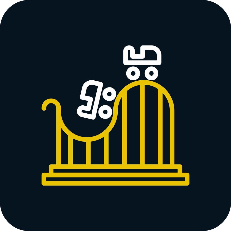 Roller Coaster Vector Icon Design