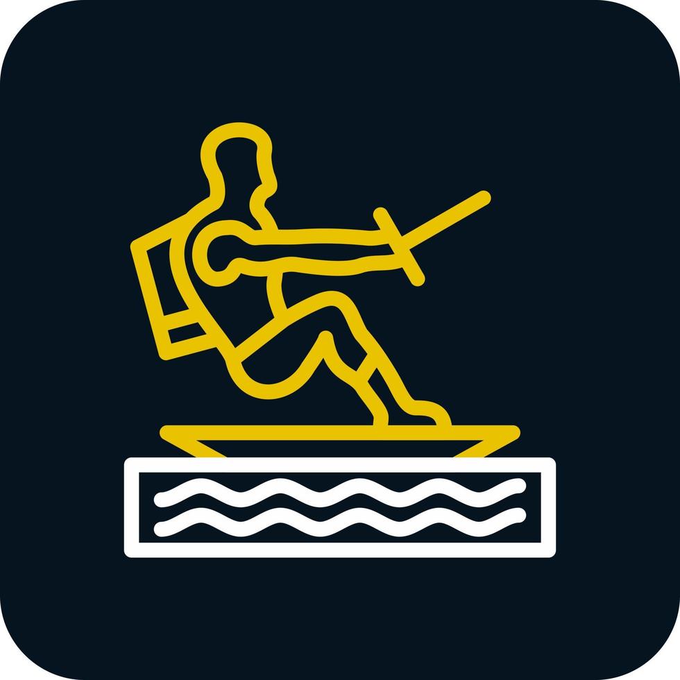 diseño de icono de vector de esquí acuático