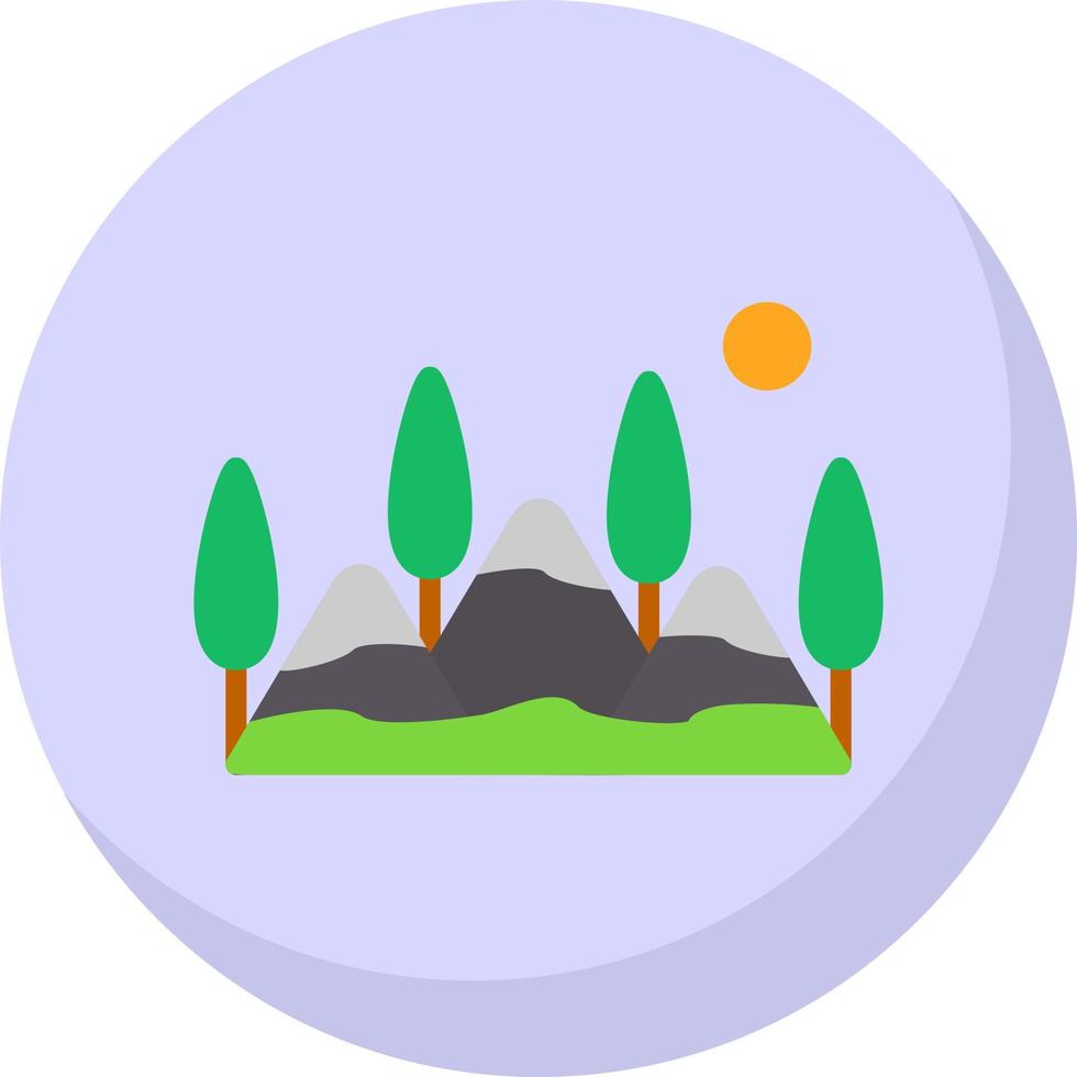 Hills Vector Icon Design