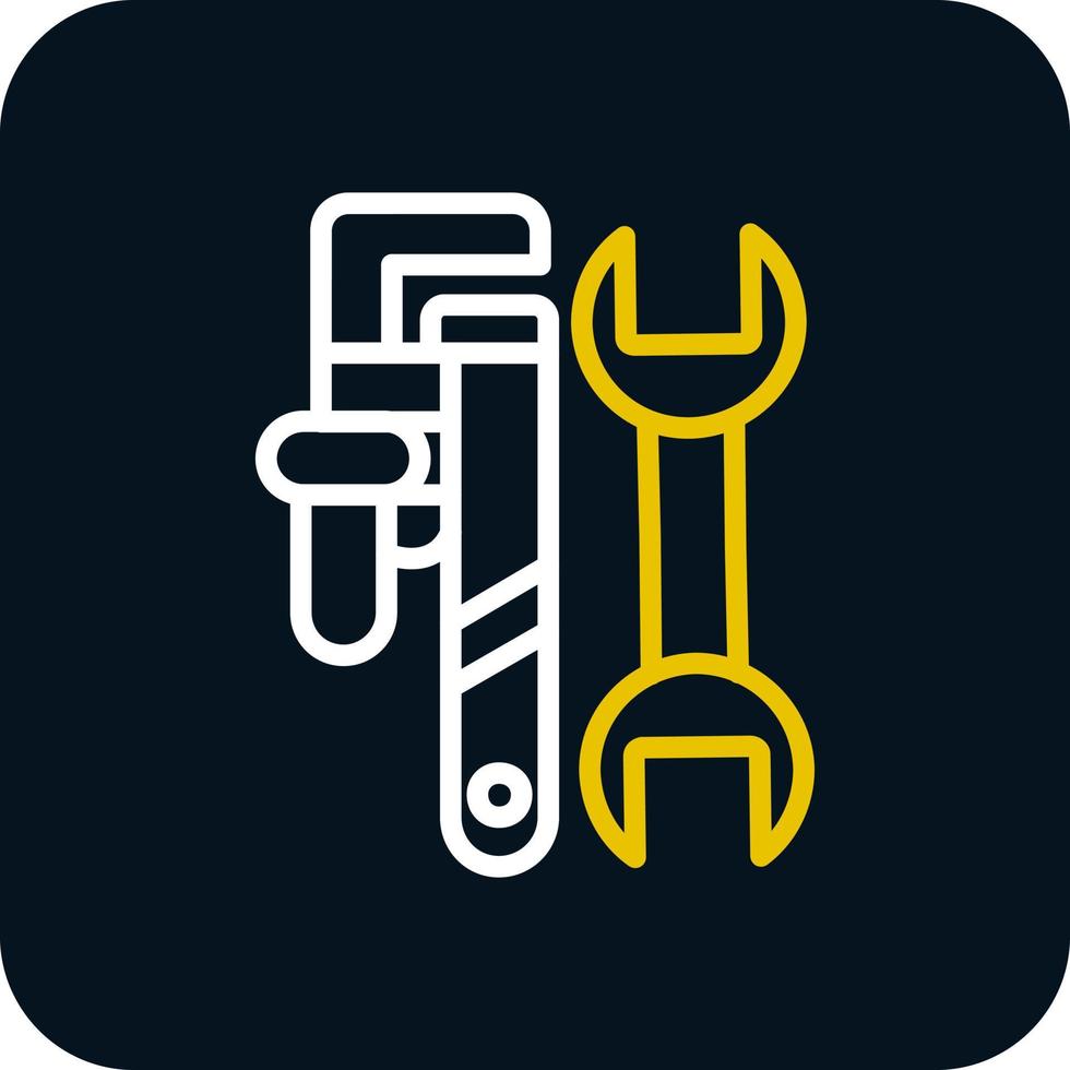 Pipe Wrench Vector Icon Design