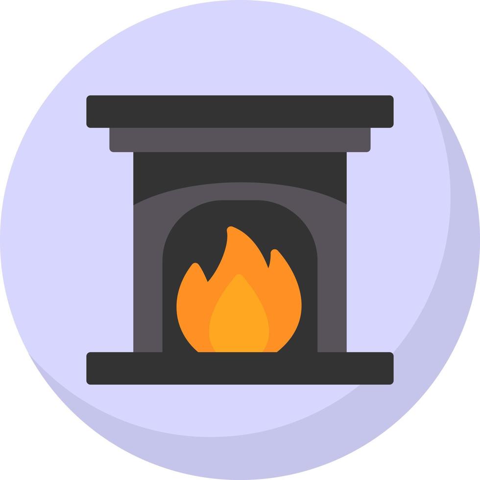 Fireplace Vector Icon Design