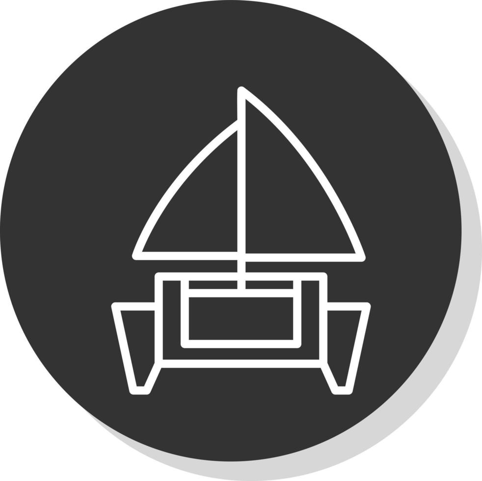 Catamaran Vector Icon Design