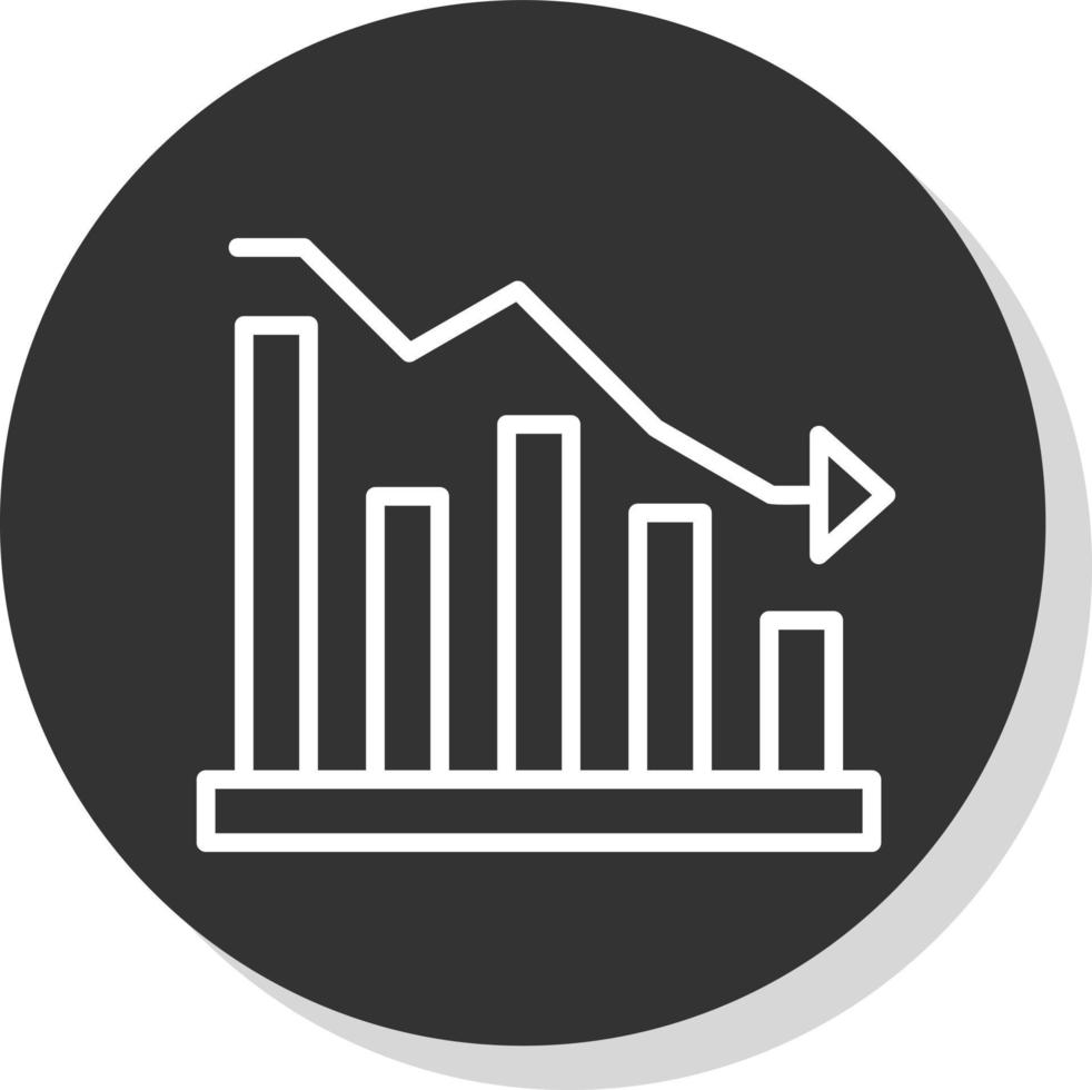 Fluctuation Down Vector Icon Design