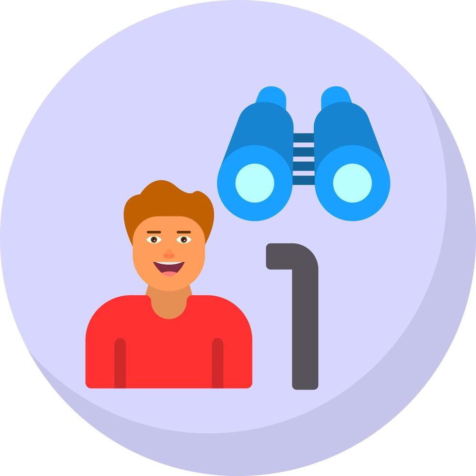 Hiker Vector Icon Design