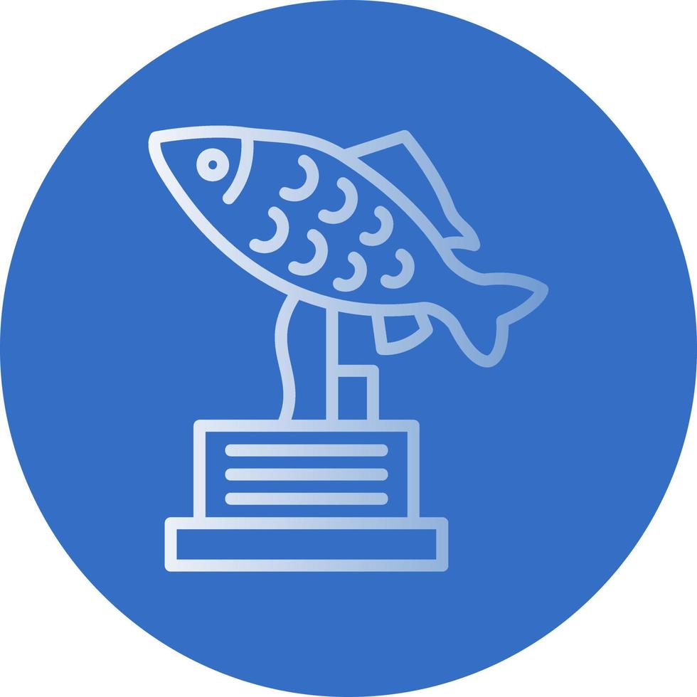 Fishing Trophy Vector Icon Design