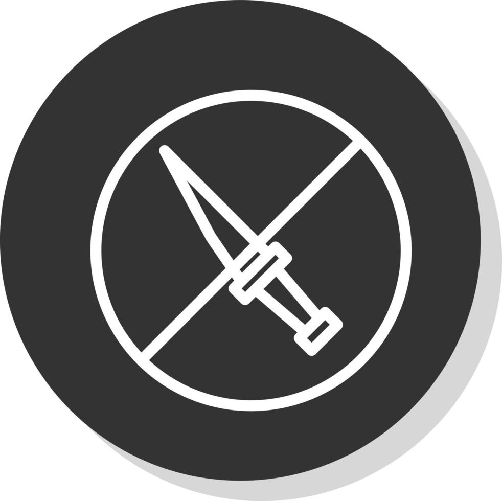 No Weapons Vector Icon Design