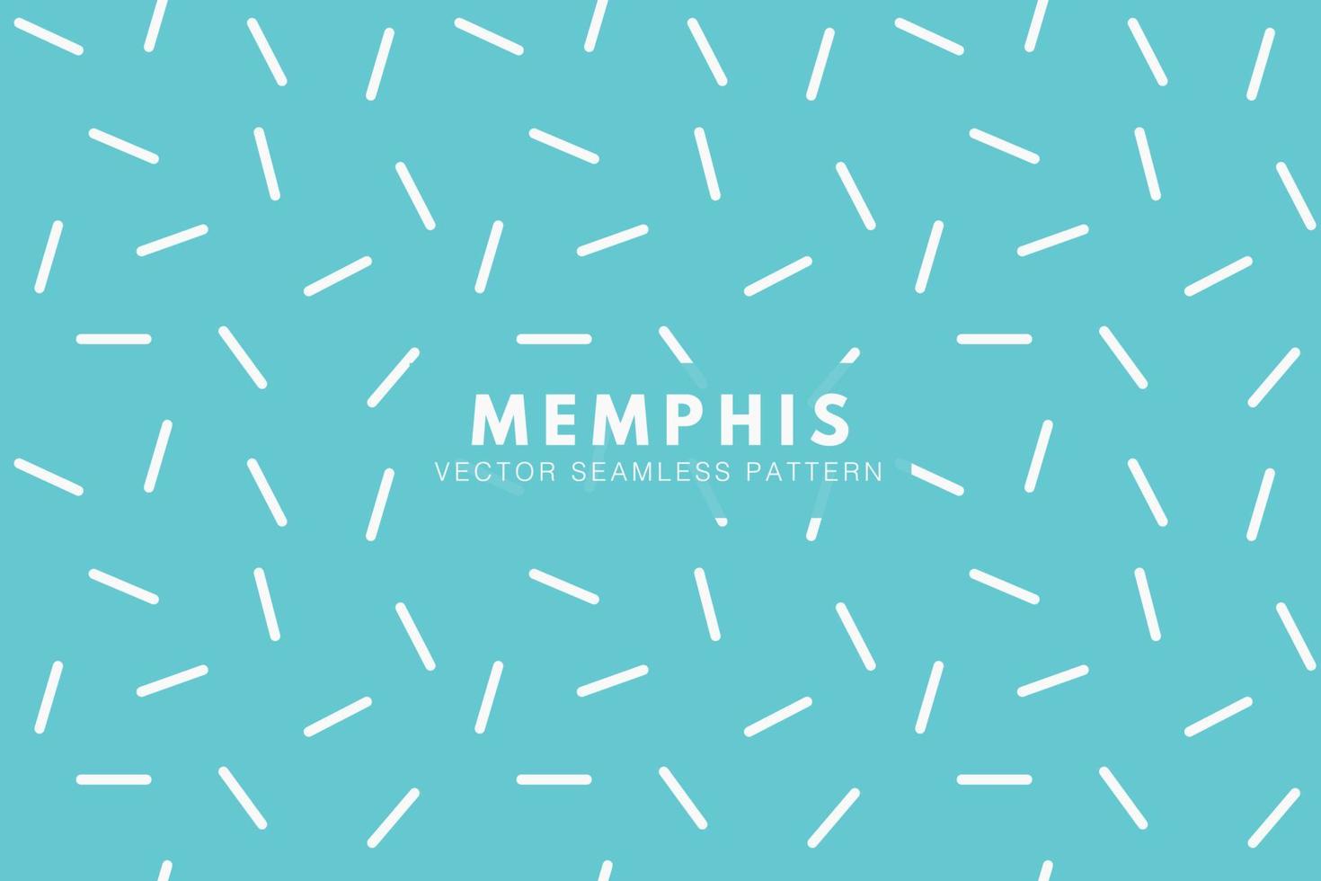 White short lines geometric cute shapes on a light blue background. Memphis pattern. Seamless vector repeat pattern