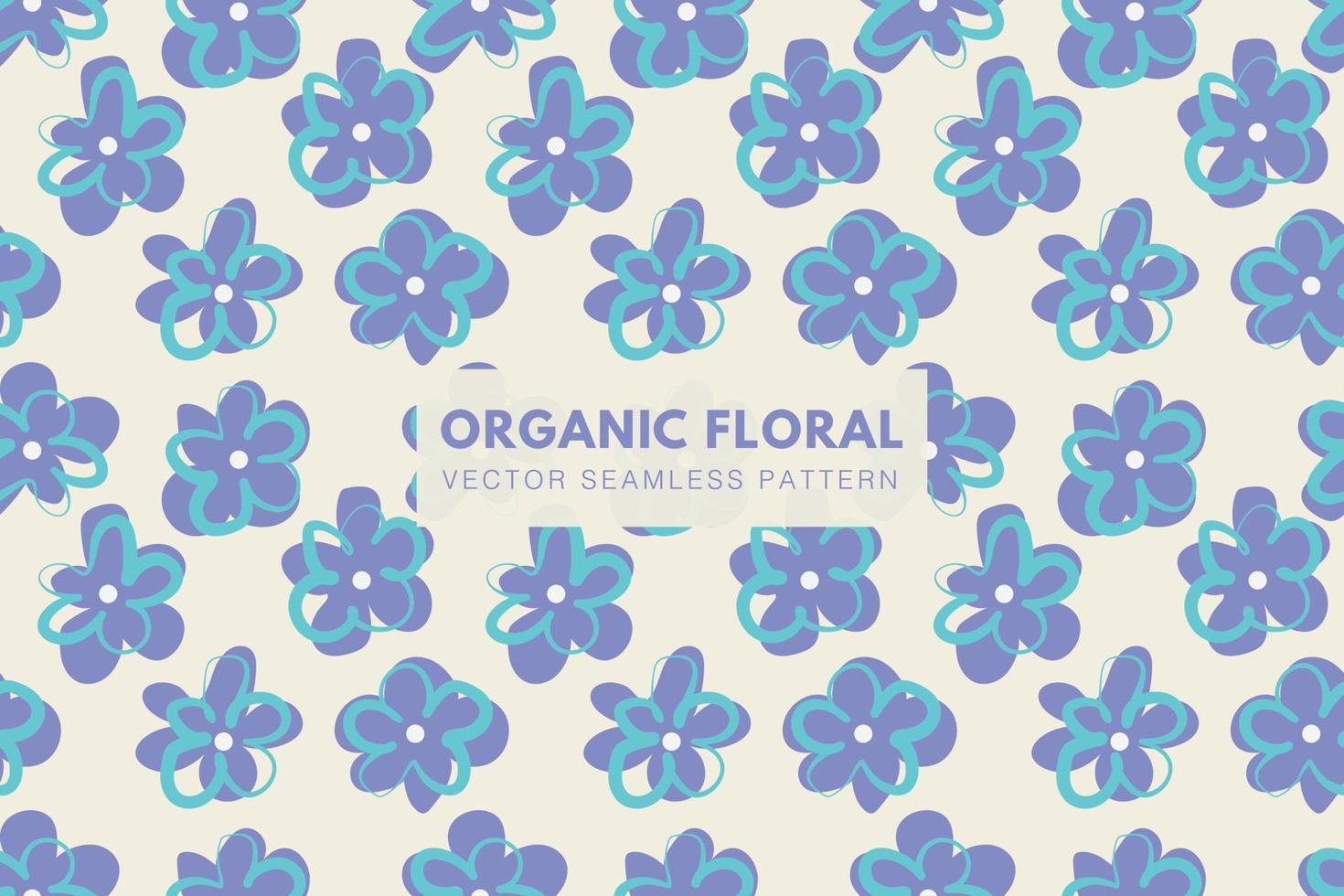 azul flor orgánico resumen formas sin costura vector repetir floral modelo