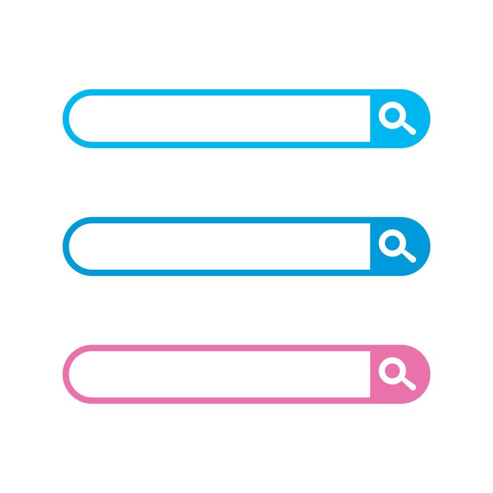 Set of a Search bar design element search bar modern design vector