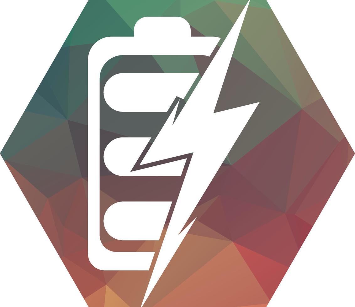 Power Battery Logo Design Template. Battery fast Charge logo design. Battery power and flash lightning bolt logo icon. vector