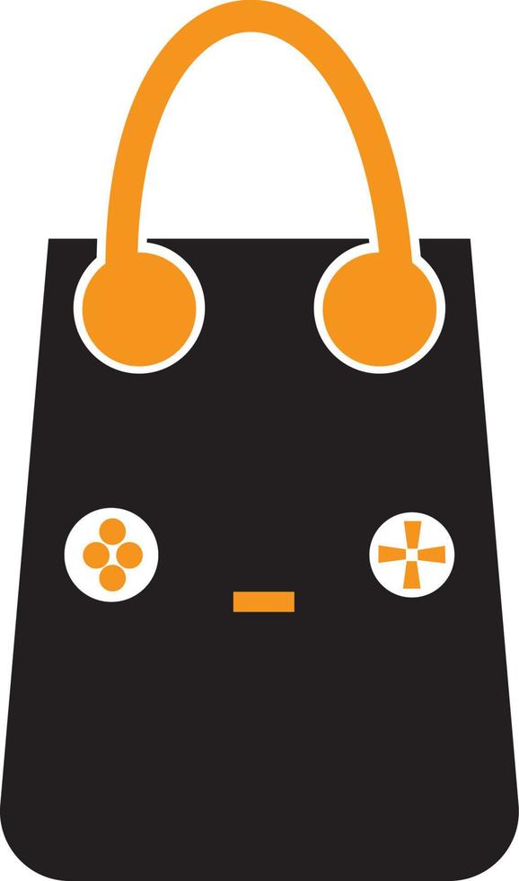 shopping bag game logo bag game icon vector design template