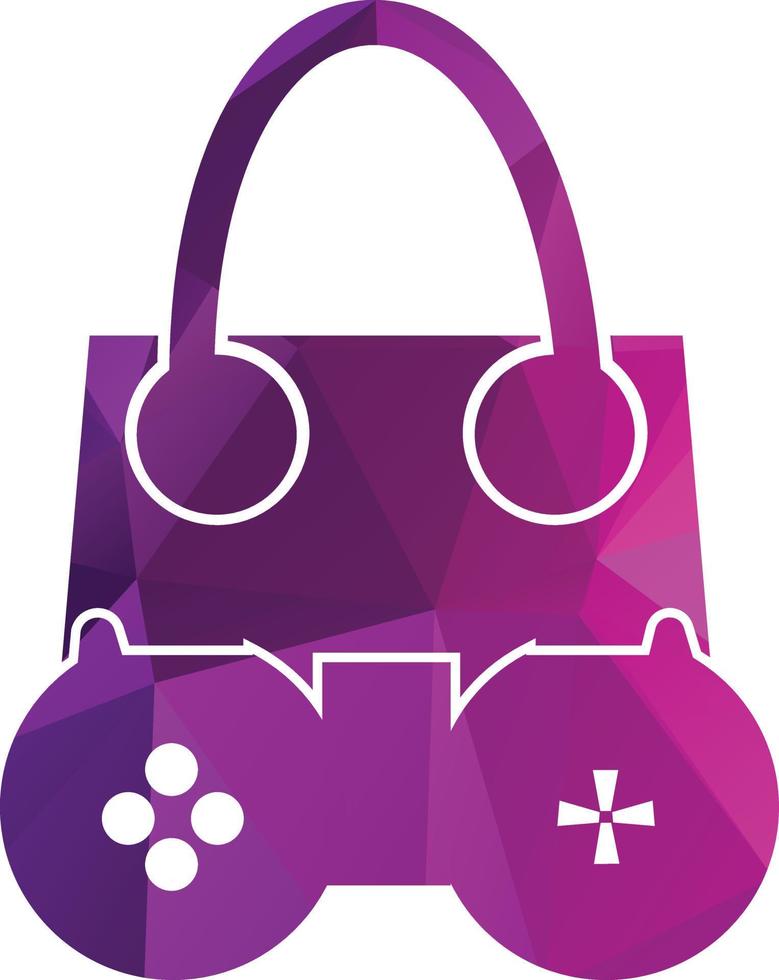 compras bolso juego logo vector diseño modelo