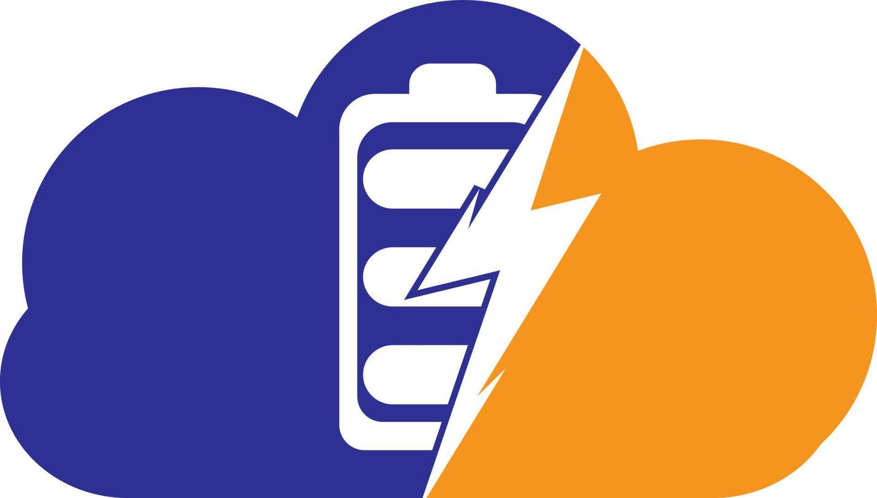 Power Battery Logo Design Template. Battery fast Charge logo design. Battery power and flash lightning bolt logo icon. vector