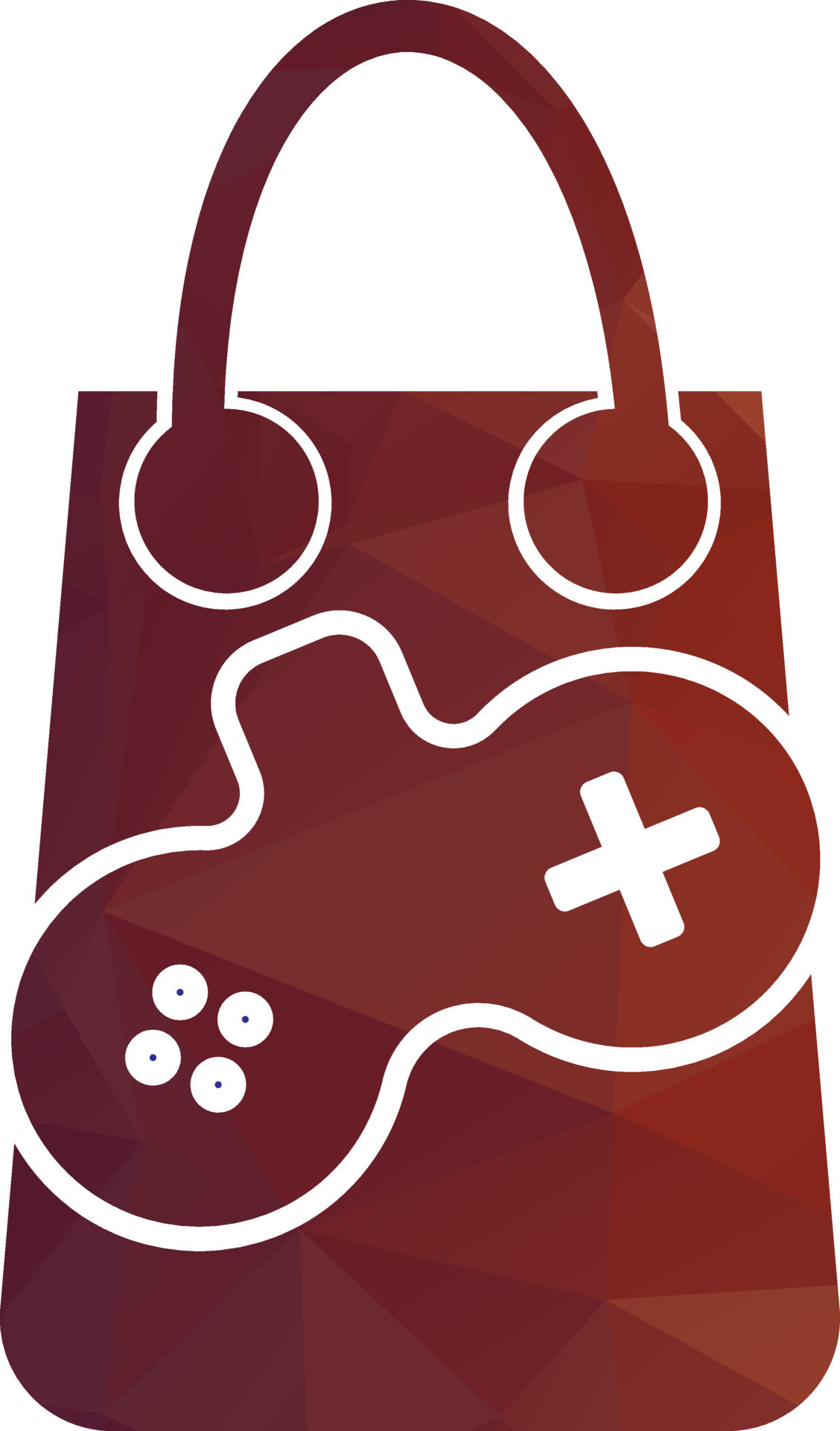 shopping bag game logo bag game icon vector design template 21052634