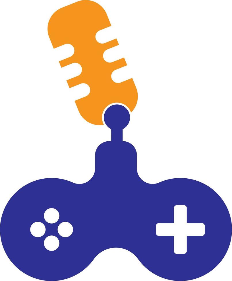 game podcast logo design template vector