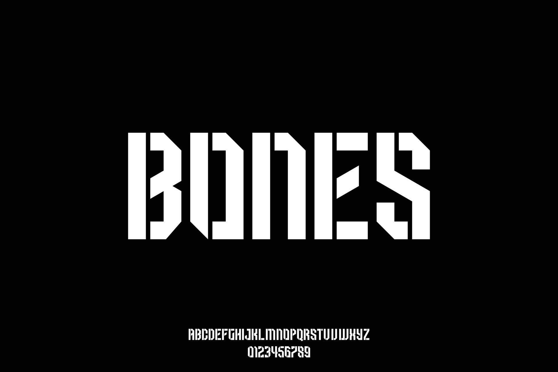 Unique geometric stencil font vector 21052725 Vector Art at Vecteezy