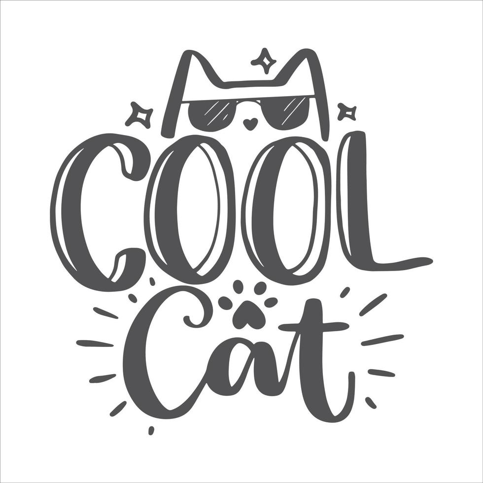 gato letras citas para imprimible póster, totalizador bolsa, tazas, camiseta diseño. vector